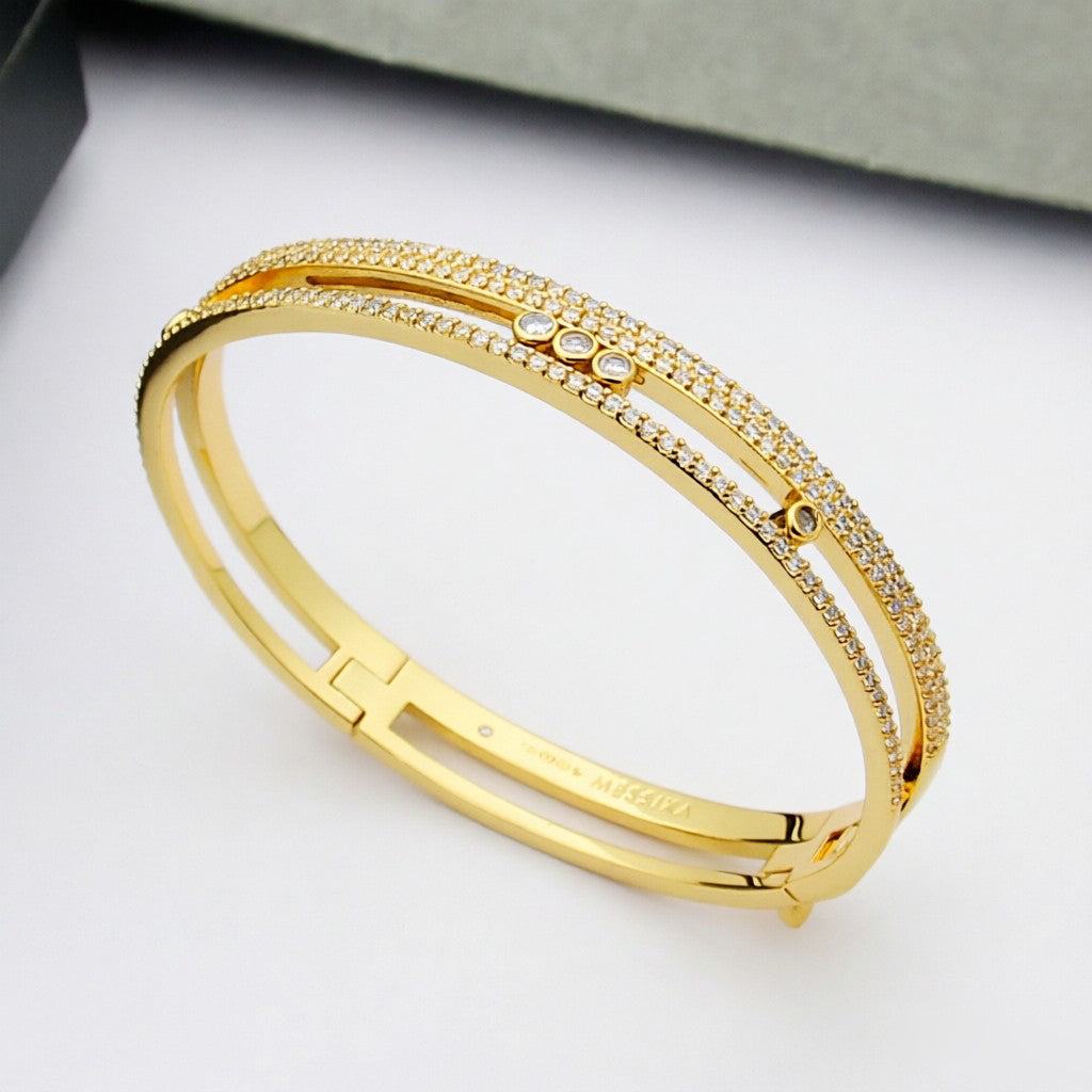 [Max Jewelry]Move Romane pavé bangle