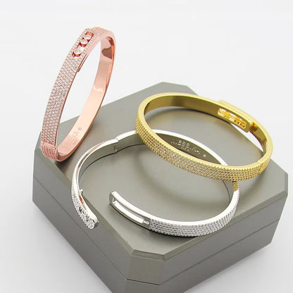 [Max Jewelry]Move Noa Full Pavé Diamond Bangle Bracelet