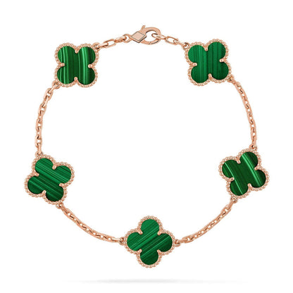 [Max Jewelry ] CLOVER 5 MOTIF MALACHITE BRACELET COLLECTION
