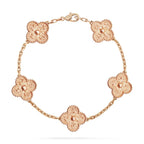 [Plus&Max]LUCKY CLOVER 5-MOTIF BRACELET - BRONZING