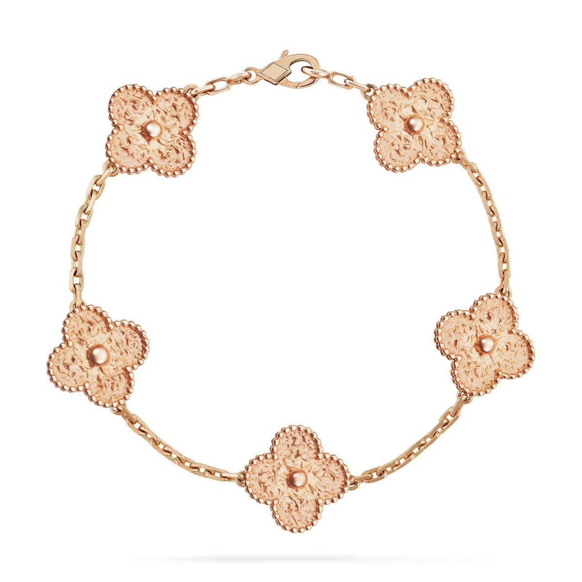 [Plus&Max]LUCKY CLOVER 5-MOTIF BRACELET - BRONZING