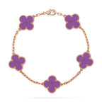 [Plus&Max]LUCKY CLOVER 5-MOTIF BRACELET - VIOLET COLLECTION