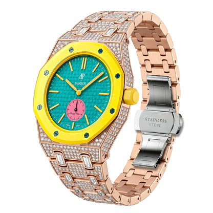 [Plus&Max]Royal Oak Pop Exclusive Bioceramic Case & Bioceramic Strap Full Diamond