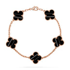 [Plus&Max]LUCKY CLOVER 5-MOTIF BRACELET - PULSE STONE COLLECTION
