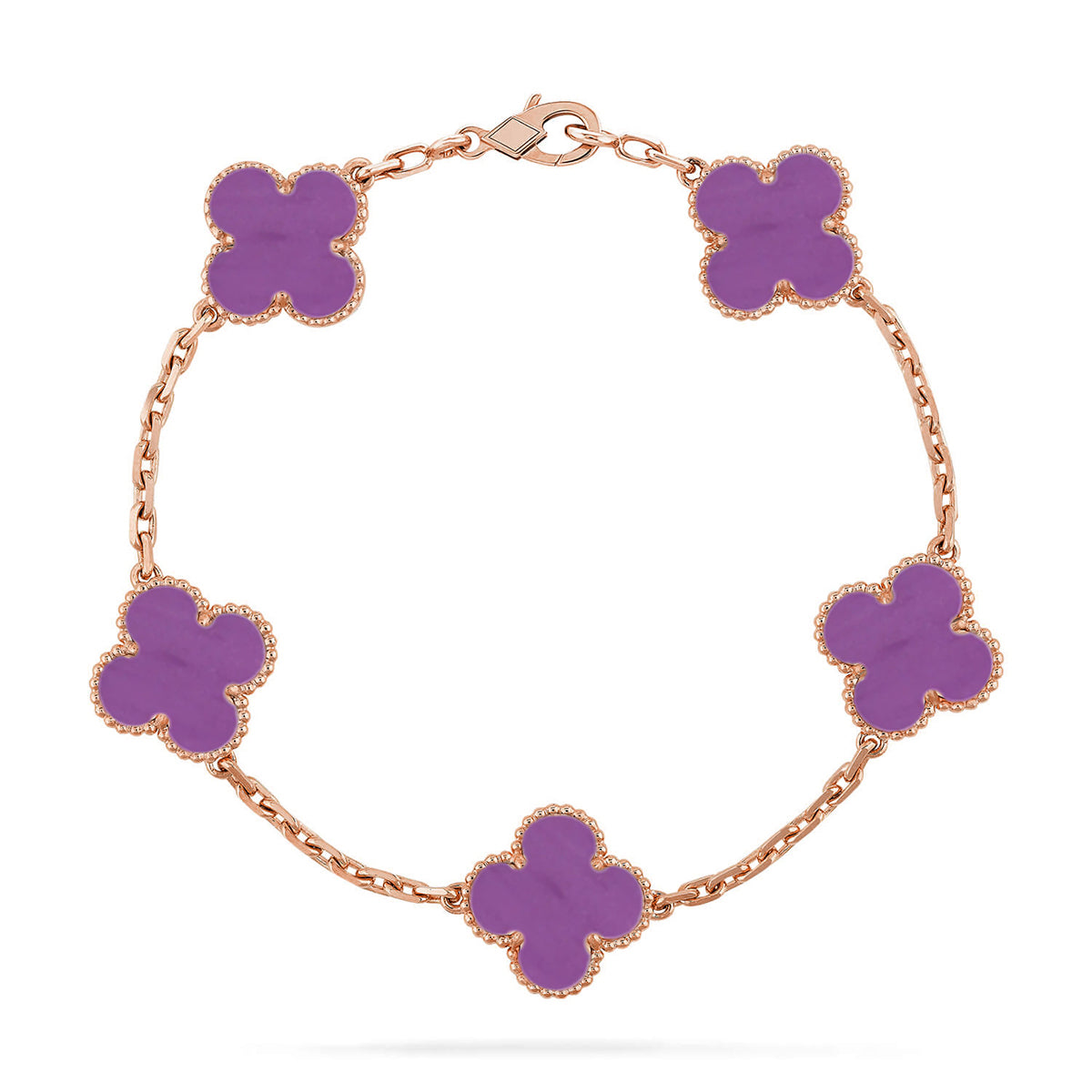 [Max Jewelry ] CLOVER 5 MOTIF VIOLET BRACELET COLLECTION