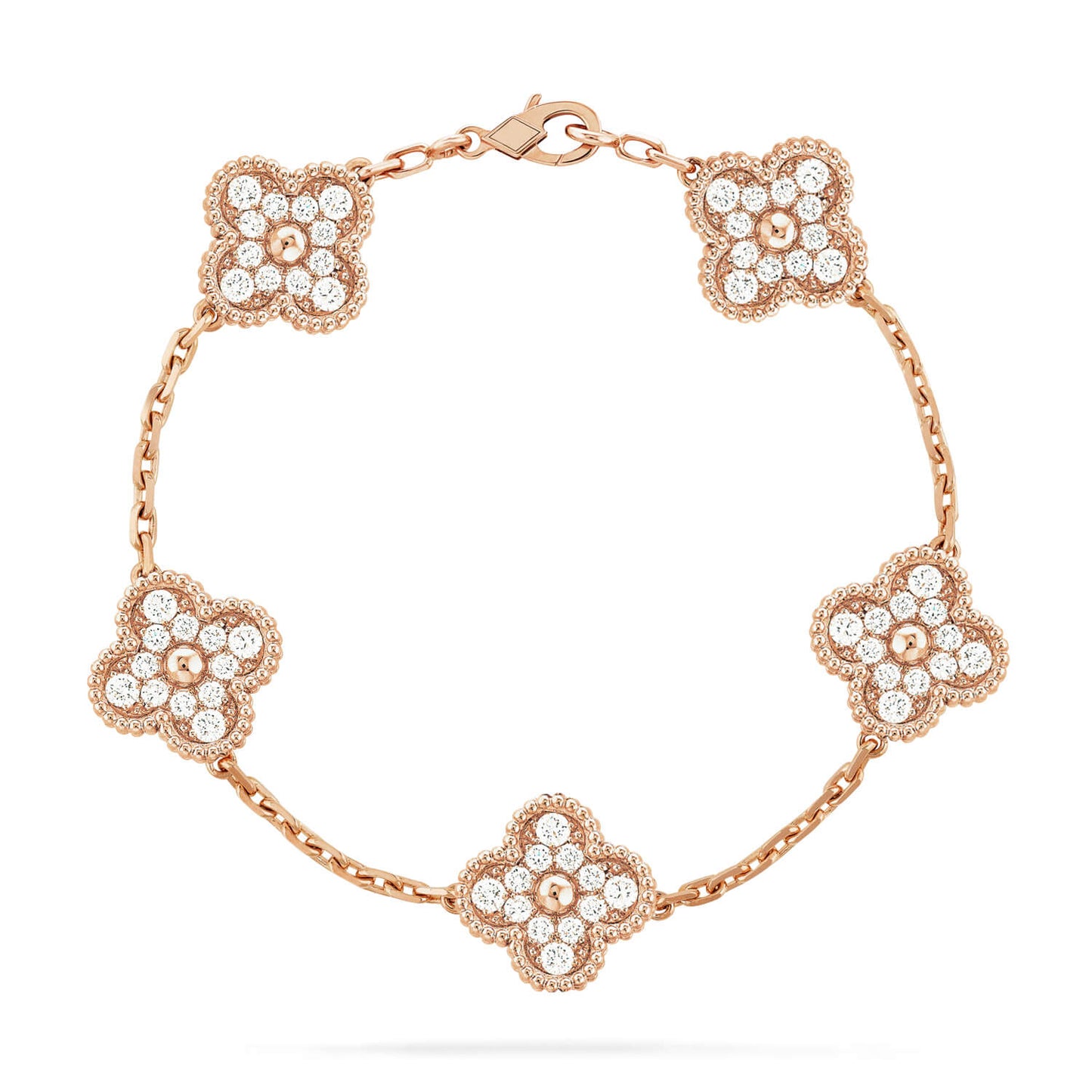 [Max Jewelry ] CLOVER 5 MOTIF FULL DIAMOND BRACELET COLLECTION