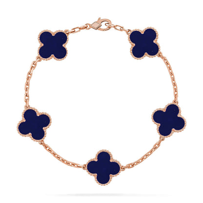 [Max Jewelry ]CLOVER 5 MOTIF LAPIS LAZULI BRACELET COLLECTION