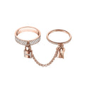 [Plus&Max]HM KELLY CLOCHETTE DOUBLE RING IN  WITH DIAMONDS