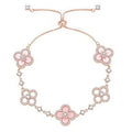 [Plus&Max]CLOVER 5 MOTIF PINK BLUE RED WHITE BRACELET