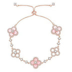 [Plus&Max]CLOVER 5 MOTIF PINK BLUE RED WHITE BRACELET