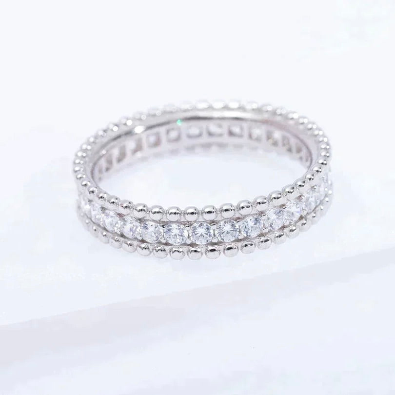 [Max Jewelry ]PERLEE DIAMOND SILVER RING
