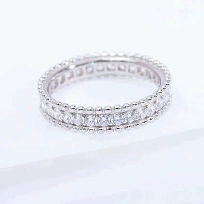 [Max Jewelry ]PERLEE DIAMOND SILVER RING