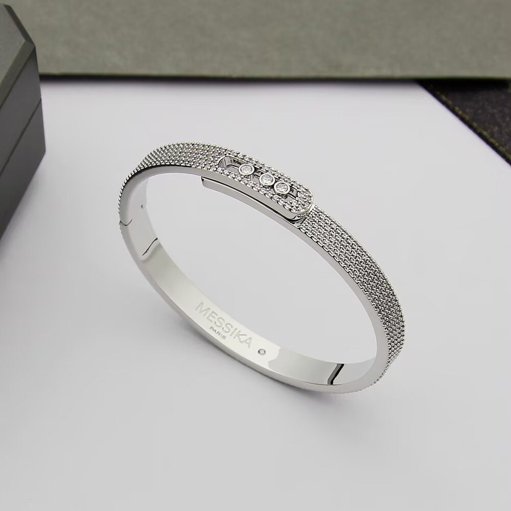 [Max Jewelry]Move Noa Full Pavé Diamond Bangle Bracelet