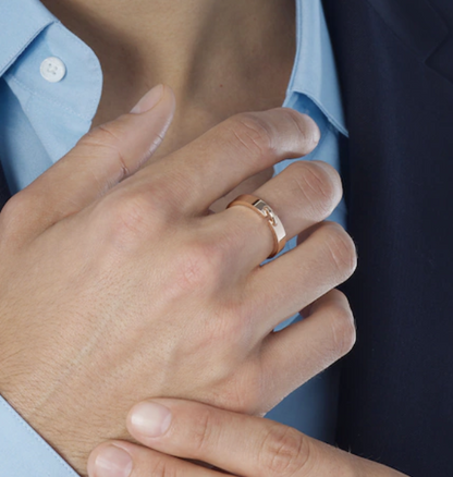 [Max Jewelry ]ALLIANCE LIENS VIDENCE 4MM RING