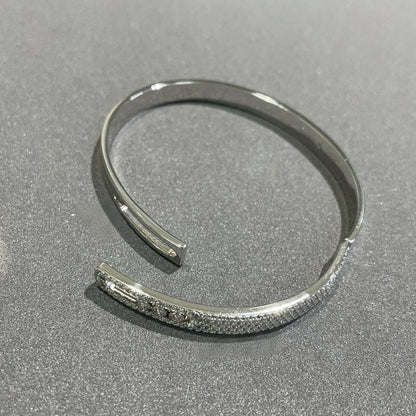 [Max Jewelry]Move Noa Rose Gold Pavé Diamond Bangle Bracelet