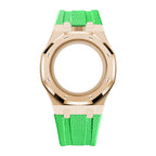 Steel Case & Fluoroelastomer Strap Full‑wrap Embedded Watch Band
