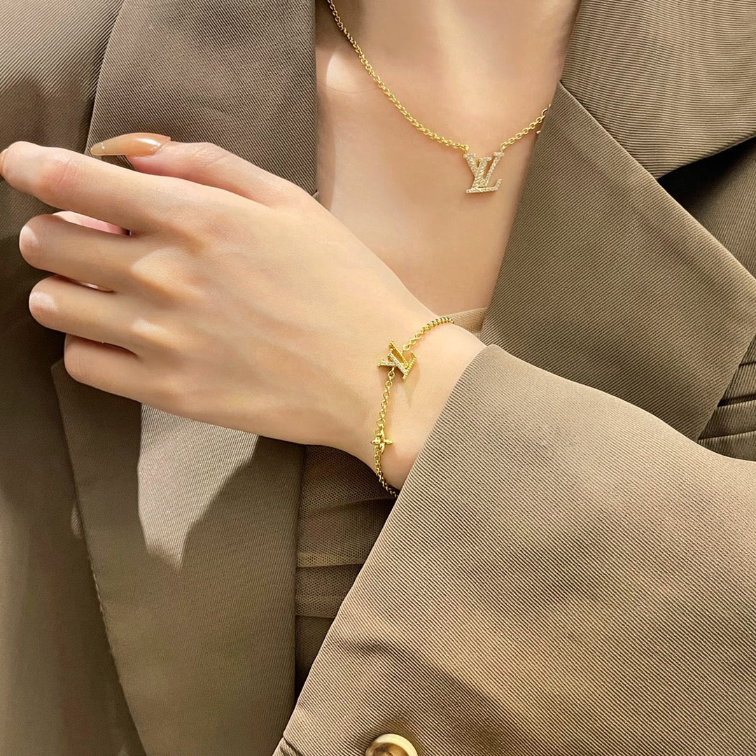 [Max Jewelry ]LOGO STAR MOTIF GOLD BRACELET