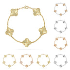 [Plus&Max]LUCKY CLOVER 5-MOTIF BRACELET - LASER COLLECTION