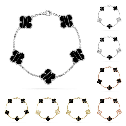 [Plus&Max]LUCKY CLOVER 5-MOTIF BRACELET - PULSE STONE COLLECTION