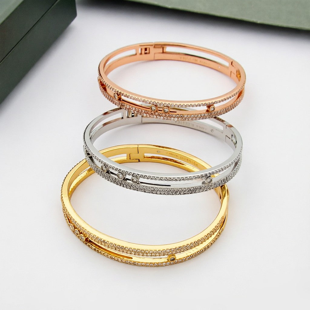 [Max Jewelry]Move Romane pavé bangle