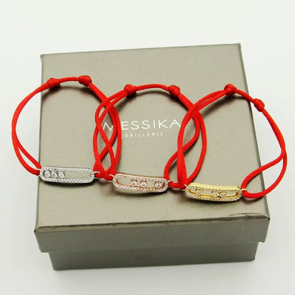 [Max Jewelry]Messika Care(s) pink cord pavé bracelet