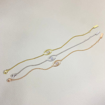 [Max Jewelry]Lucky Eye Pave-Set Diamond Bracelet