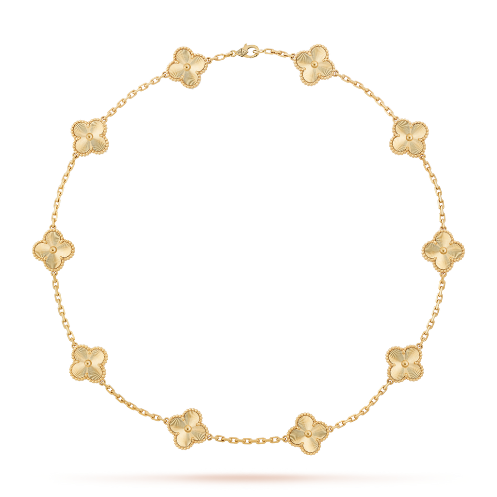 [Plus&Max]CLOVER 10 MOTIFS LASER NECKLACE