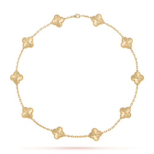 [Plus&Max]CLOVER 10 MOTIFS LASER NECKLACE