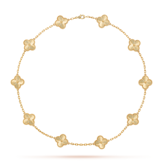 [Max Jewelry ]CLOVER 10 MOTIFS LASER NECKLACE