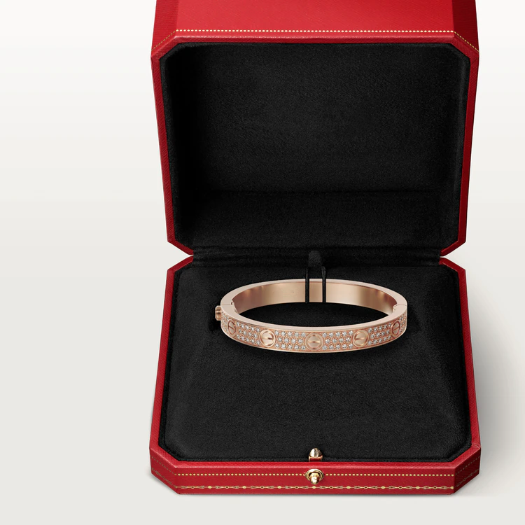 [Max Jewelry ]LOVE BRACELET 6.1MM DIAMOND-PAVED