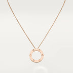 [Plus&Max]LOVE NECKLACE 16MM 3 DIAMONDS