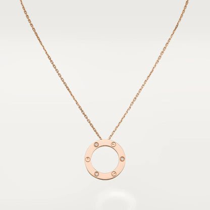 [Max Jewelry ]LOVE NECKLACE 16MM 3 DIAMONDS