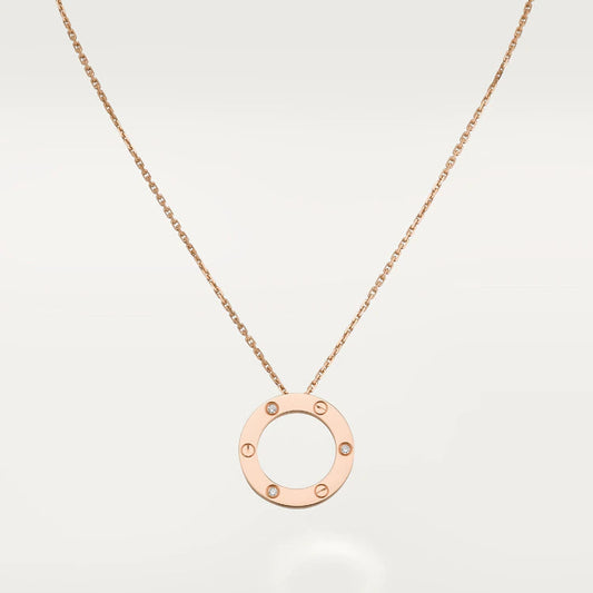[Max Jewelry ]LOVE NECKLACE 16MM 3 DIAMONDS