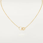 [Plus&Max]LOVE NECKLACE DOUBLE RING GOLD