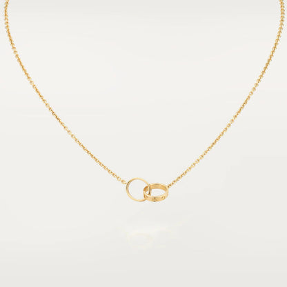 [Max Jewelry ]LOVE NECKLACE DOUBLE RING GOLD