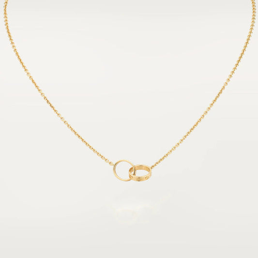 [Max Jewelry ]LOVE NECKLACE DOUBLE RING GOLD