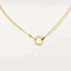 [Plus&Max]LOVE NECKLACE 16MM 2 DIAMONDS
