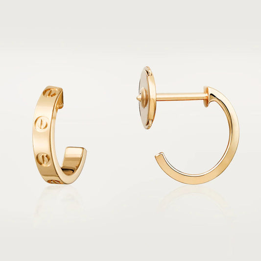 [Max Jewelry ]LOVE EARRINGS 2.65MM PINK GOLD