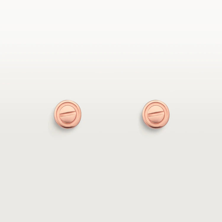 [Max Jewelry ]LOVE EARRINGS PINK GOLD 10MM