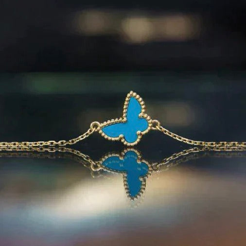[Max Jewelry ]BUTTERFLY TURQUOISE BUTTERFLY BRACELET