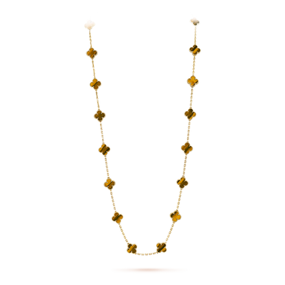 [Max Jewelry ]CLOVER 20 MOTIFS TIGER EYE ROSE GOLD