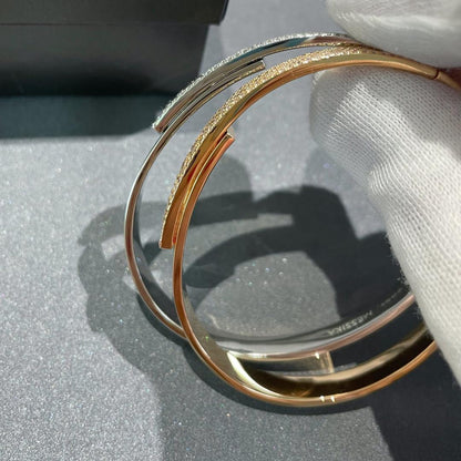 [Max Jewelry]Move Noa Rose Gold Pavé Diamond Bangle Bracelet