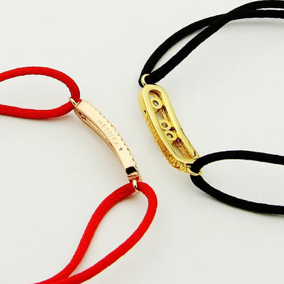 [Max Jewelry]Messika Care(s) pink cord pavé bracelet
