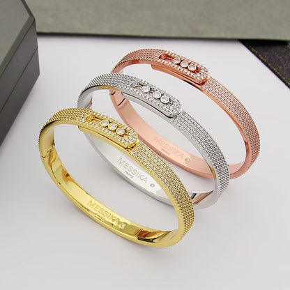 [Max Jewelry]Move Noa Full Pavé Diamond Bangle Bracelet