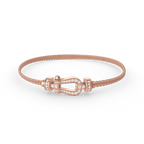 [Plus&Max]FORCE SMALL HORSESHOE  DIAMOND CHAIN ROPE BRACELET
