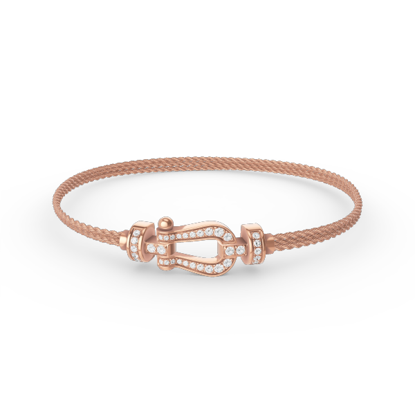 [Max Jewelry ]FORCE SMALL HORSESHOE  DIAMOND CHAIN ROPE BRACELET