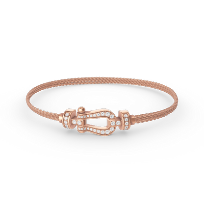[Max Jewelry ]FORCE SMALL HORSESHOE  DIAMOND CHAIN ROPE BRACELET