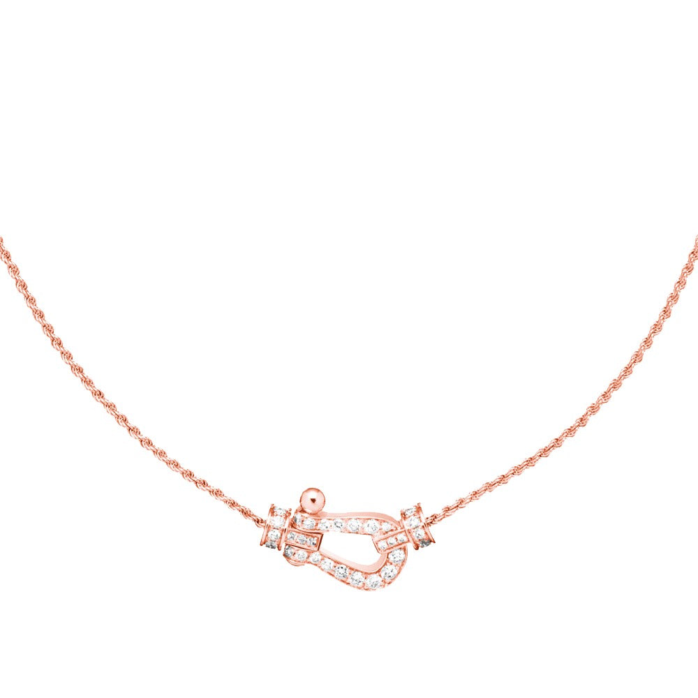 [Max Jewelry ]FORCE 10 PINK GOLD DIAMOND NECKLACE