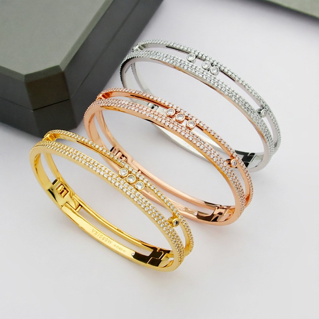 [Max Jewelry]Move Romane pavé bangle