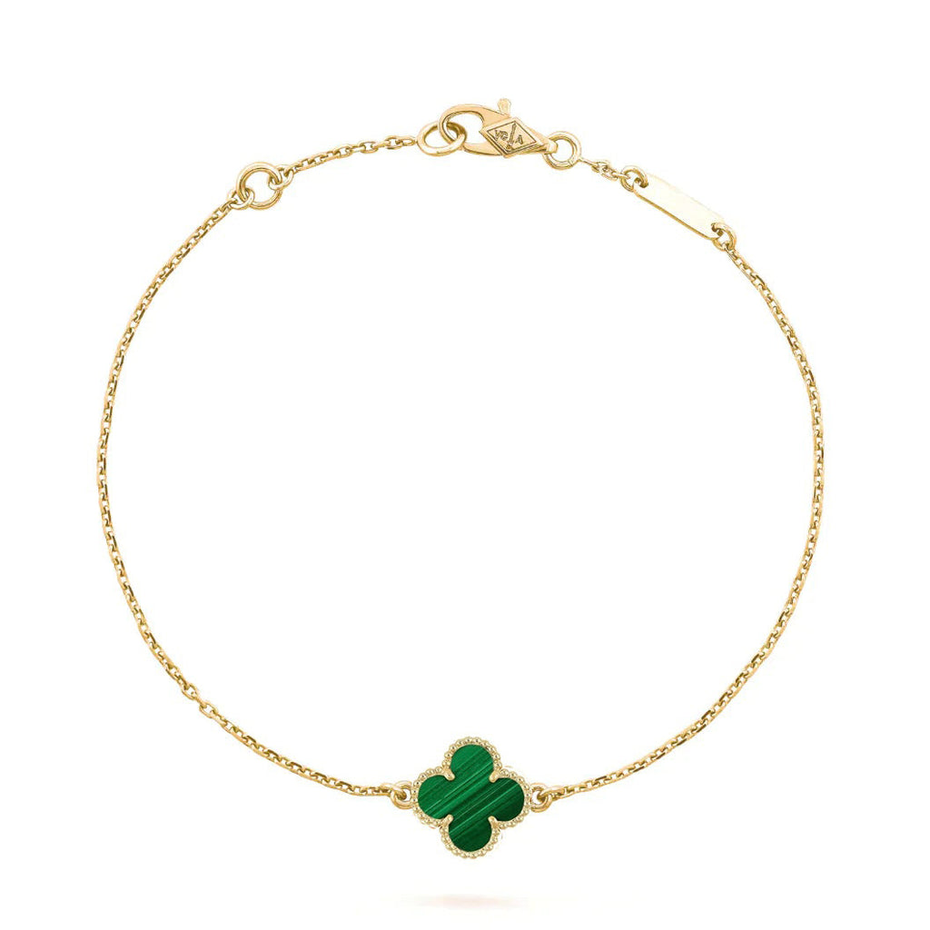 [Plus&Max]CLOVER BRACELET MALACHITE 1 MOTIF